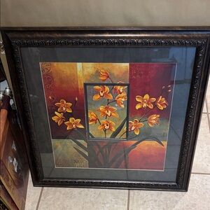 Floral Art Print in Ornate Frame